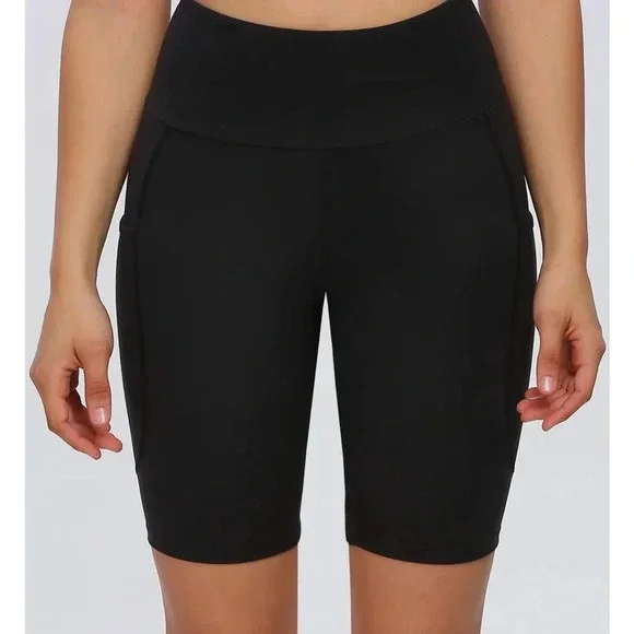 Move Beyond Buttery Soft Women's 8'' High Waist Workout Yoga Shorts - Picture 3 of 5